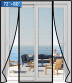 Magnetic Screen Door Upgraded PET Mesh Stronger Than Fiberglass and Polyester by Longeas