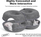 8-Shaped Large Cat Tunnel Bed for Indoor Cats, Infinite Circulation Peekaboo - Image 3