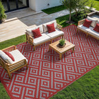 GENIMO Outdoor Rug for Patio Clearance, Lightweight Waterproof RV Camping Mat - Image 4
