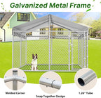 HITTITE Extra Large Outdoor Dog Kennel, Galvanized Chain Link Dog Runs - Image 9