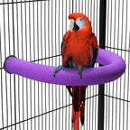 U Shape Parrot Perch Stand Toy Bird Platform Sand Paw Grinding Clean Stick by FrgKbTm