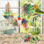 Foraging Toys Parakeet Chewing Hanging Toy Shredded Paper Bird Cage Accessories - Image 3