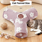 Tempcore Flannel Pet Cat Tunnel Tube Cat Toys 3 Way Collapsible, Cat Tunnels - Image 2