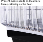 Tamu style Bird Cage Seed Catcher, Stretchy Form Fitting Mesh Skirt Cover - Image 2