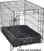 MidWest Homes for Pets QuietTime Dog Bed – Gray Faux Fur Bolster, Ultra-Soft - Image 3