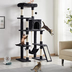 Yaheetech Cat Tree Cat Tower, 63in Multi-Level Pet Furniture - Image 2