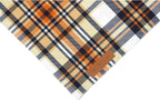 Realeaf Fall Dog Bandanas 2 Pack, Reversible Orange Plaid Holiday Pet Scarf - Image 4