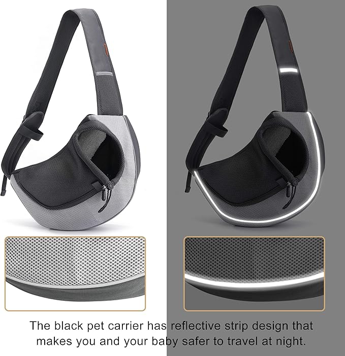 FDJASGY Pet Sling Carrier for Small Dogs Cats, Breathable Mesh Travelling Hand - Image 6