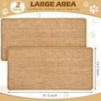 Riakrum 2 Pack 32 x 16 Inches Sisal Cat Pad Rectangular Sisal Scratch Mat - Image 2