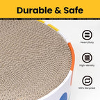 Cat Scratcher Bed, 2 in 1 Oval Cat Scratching Board - Image 6