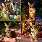 Solar Garden Statues Outdoor Easter Bunny Decorations - Image 6