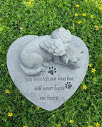 Angel Dog Pet Memorial Stone, Outdoor Decor, Pet Loss Headstone, Memorial - Image 3