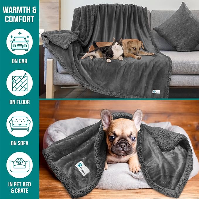 PetAmi Dog Blanket for Bed, XL Pet Blanket Large Dogs, Fleece Furniture Couch - Image 5