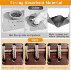 Football Texture Feeding Mat, Laces Stripes Absorbent Quick-Dry Cat Dog Food - Image 3