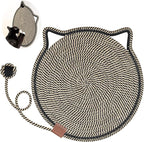 Cat Scratcher Mat, Natural Cotton Rope Cat Scratch Pad, 15.7'' Round Horizontal by LetalongPetSupplies
