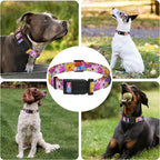Dog Collar, Adjustable Soft Floral Pet Collar - Image 6