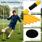 6 FT Agility Poles for Soccer, Basketball, Equestrian, Pet Training, 4/6/8/10 - Image 3