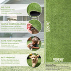 Artificial Grass Rug Indoor Outdoor, 7.7 x 8.7FT Faux Grass Turf - Image 4
