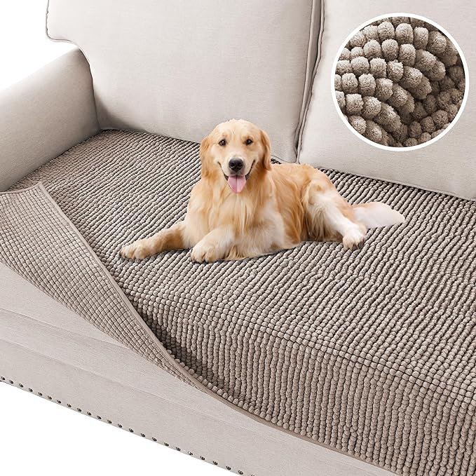 H.VERSAILTEX Plush Chenille Dog Bed Cover Thick Soft Loveseat Cover by HVERSAILTEX