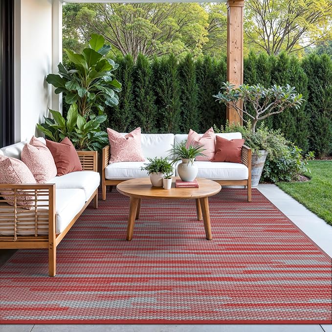 GENIMO Outdoor Rug for Patio Clearance, Reversible Plastic Straw Rugs for RV - Image 3