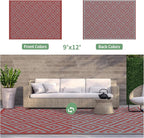 GENIMO Outdoor Rug for Patio Clearance, Lightweight Waterproof RV Camping Mat - Image 2
