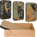 Art Cat Scratcher, 3 Packs Wall-Mountable Art Cat Scratching Board by LESISSMER