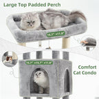 Cat Tree for Indoor Cats Large Adult, Heavy Duty Cat Tree for Large Cats 20 lbs+ - Image 3