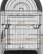 SUPER DEAL 63.5'' Rolling Bird Cage Large Wrought Iron Cage - Image 6