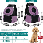 PetAmi Adjustable Cat & Dog Front Chest Carrier Backpack, Ventilated - Image 3