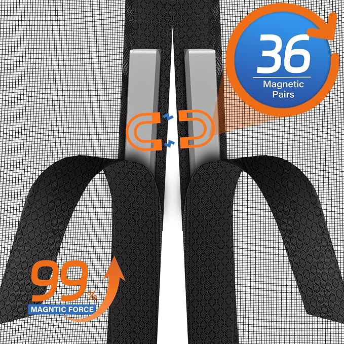 Upgraded PET Mesh Magnetic Screen Door Stronger Than Fiberglass and Polyester - Image 4