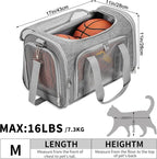 Soft-Sided Cat/Dog/Pet Carrier, Collapsible Pets Travel Carriers - Image 3
