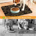 Japanese Cats Feeding Mat, Absorbent Quick-Dry Cat Dog Food and Water Bowl Mats - Image 4