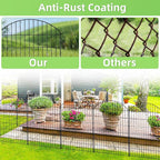 Decorative Garden Fence 40in x 30in, 10 Pack No Dig Fence Animal Barrier - Image 6