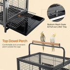 Yaheetech 25.5'' Wrought Iron Bird Travel Carrier Cage Parrot Cage - Image 6