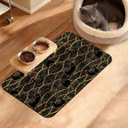Japanese Cats Feeding Mat, Absorbent Quick-Dry Cat Dog Food and Water Bowl Mats by Unknown