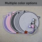 Cat Scratcher Mat, Natural Cotton Rope Cat Scratching Pad, 16.9'' Round Cat - Image 6