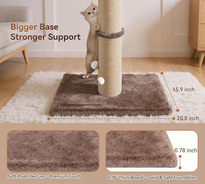 5-Inch Thick Sisal Cat Scratching Post, Durable Cat Scratcher - Image 4