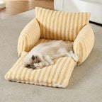 Hollypet Cat Bed Fluffy Plush Mutifuctional Double-Layer Soft Pet Couch - Image 6