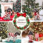Dog Christmas Sweater Cute Striped Reindeer Xmas Pet Clothes Holiday Puppy Cat - Image 3