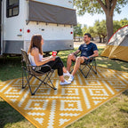 GENIMO Outdoor Rug for Patio Clearance, Lightweight Waterproof RV Camping Mat - Image 3