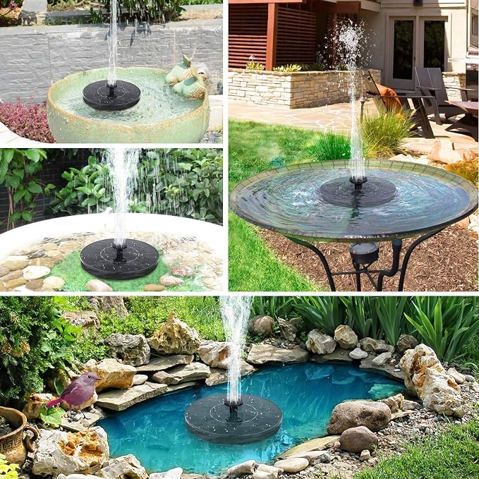Mademax Solar Bird Bath Fountains Pump, Upgrade 1.4W Solar Fountain - Image 7