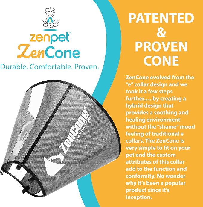 ZenPet Recovery Cone E-Collar for Dogs & Cats – Soft, Comfortable, Safe & - Image 9