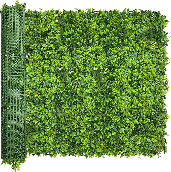 Artificial Plant Wall Roll: 48 X120 in UV-Anti Ivy Privacy Fence Screen Faux by ODTORYHOME