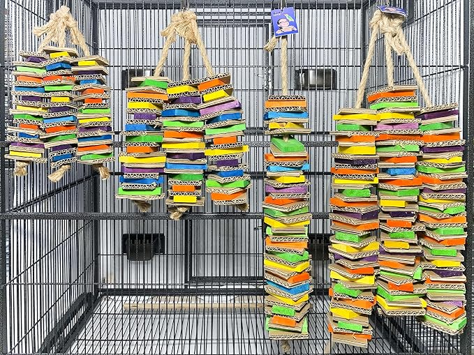 Birds LOVE Chew-Tastic Triple Tower of Shredded Fun Medium Bird Toy - Image 7
