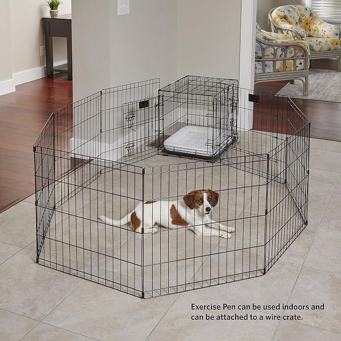 MidWest Homes for Pets Folding Metal Dog Exercise Pen, Indoor/Outdoor Playpen - Image 8