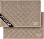 GORILLA GRIP Cat Litter Box Mat, 35x23 2 Pack, Water Resistant, US Designed by GorillaGrip