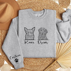 Custom Dog Mom Sweatshirt, Personalized Line Art Portrait Dog Hoodie, - Image 7