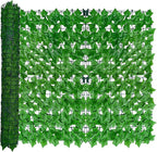 Artificial Ivy Privacy Fence Wall Screen, 40X120 in UV-Anti Faux Greenery by ODTORYHOME