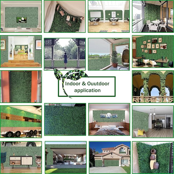 Artificial Ivy Privacy Fence Wall Screen: 72 X144 in UV-Anti Faux Boxwood Roll - Image 7