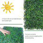 Artificial Boxwood Roll, 48x120 in UV-Anti Faux Ivy Boxwood Hedge Leaf Grass - Image 5